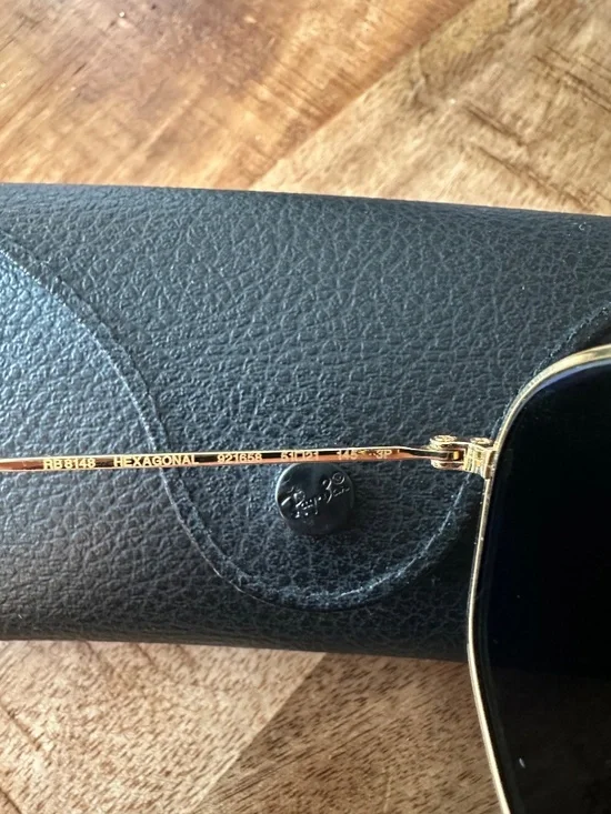 Ray Ban Titanium Polarized Hexagonal Sunglasses RB8148 921658 51-21 - Picture 8 of 10